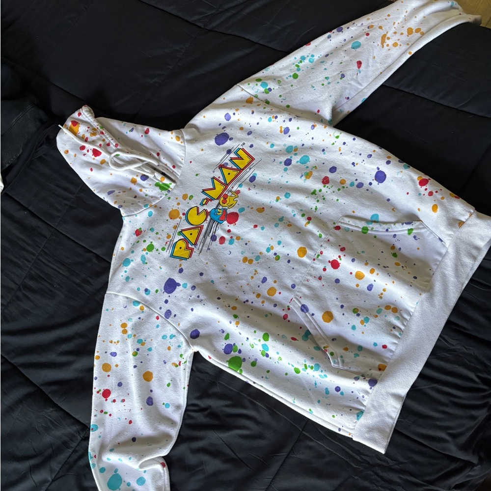 Pac-Man Kids Hoodie - Colorful Splatter Design